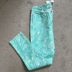J. McLaughlin Turquoise Patterned Pants